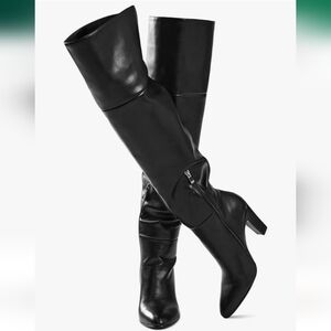 Elegant Black Over-the-Knee Boots Thigh High Boots Women 8
